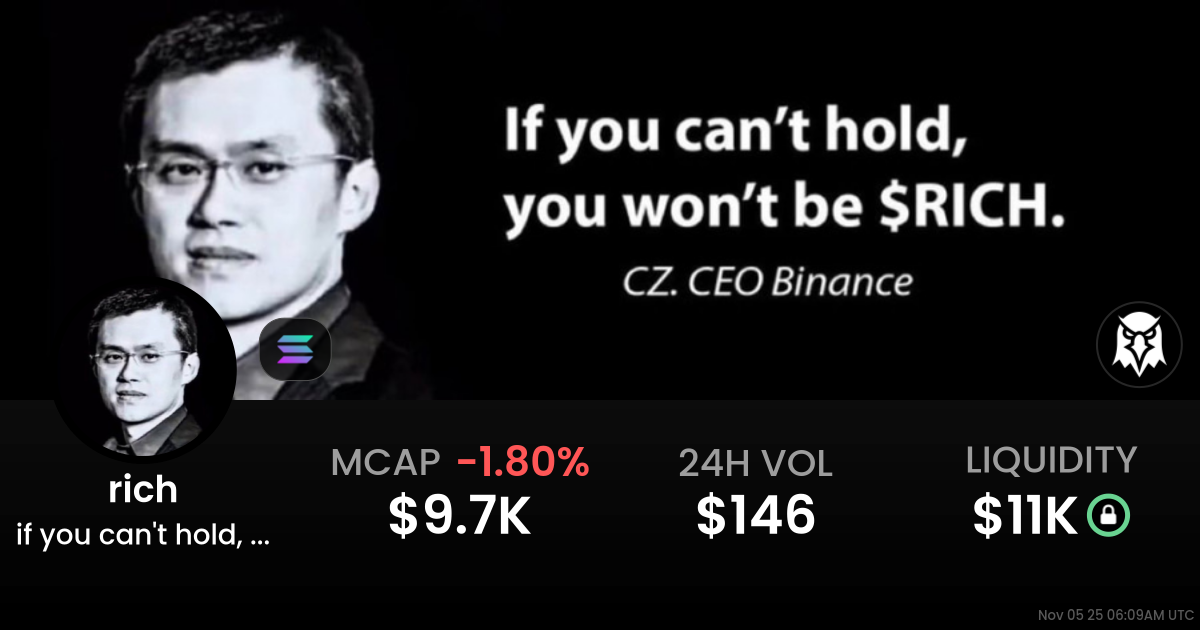 if you can’t hold, you won’t be (rich)