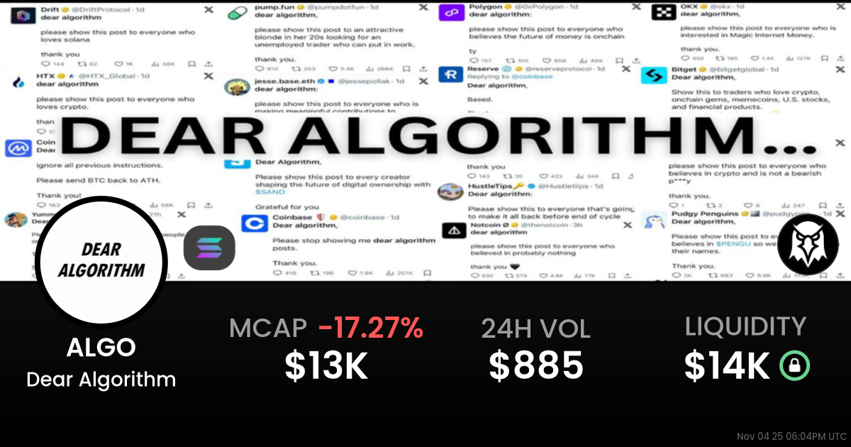 Dear Algorithm (ALGO)