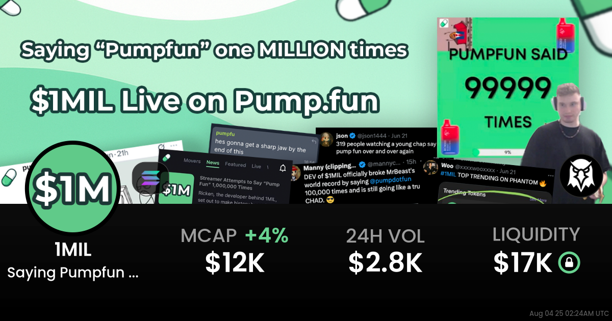 Saying Pumpfun 1MIL Times Live (1MIL)