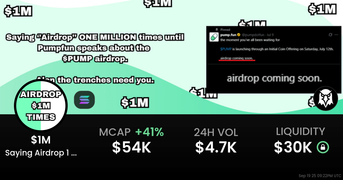 Saying Airdrop 1 Million Times (M)