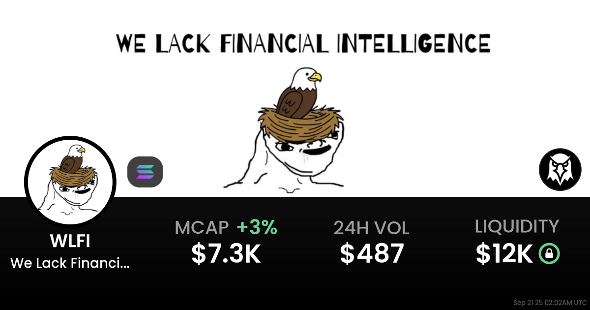 We Lack Financial Intelligence (WLFI)