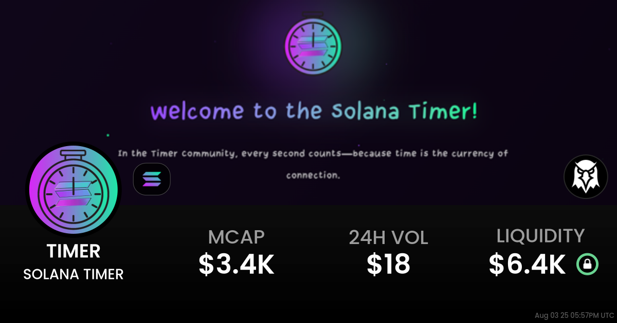 SOLANA TIMER (TIMER)