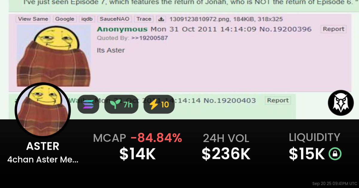 4chan Aster Meme 2011 (ASTER)
