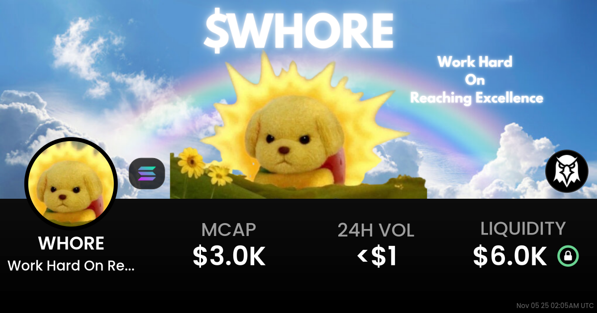 Work Hard On Reaching Excellence (WHORE)