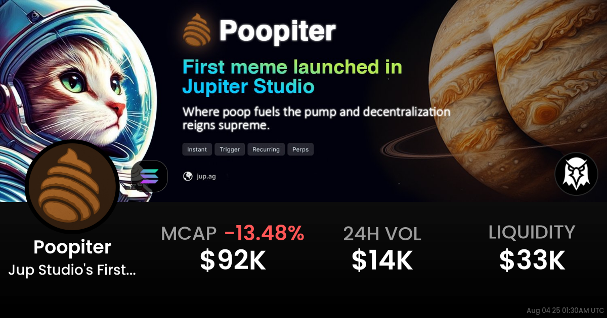 Jup Studio’s First Meme (Poopiter)