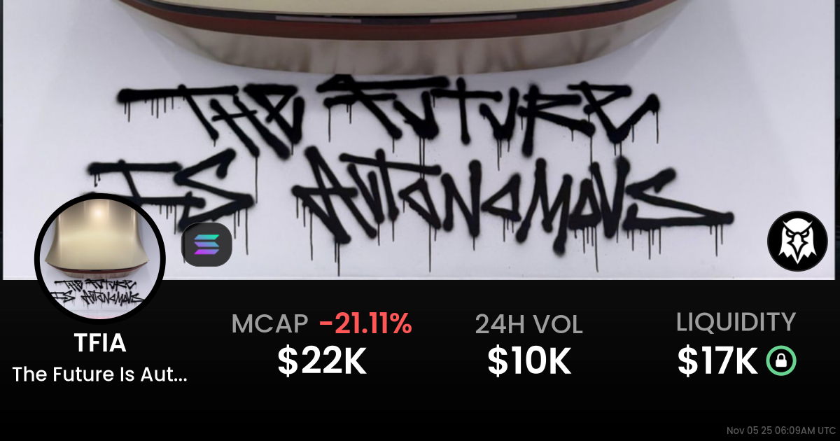 The Future Is Autonomous (TFIA)