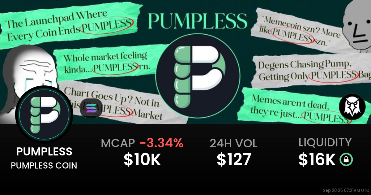 PUMPLESS COIN (PUMPLESS)