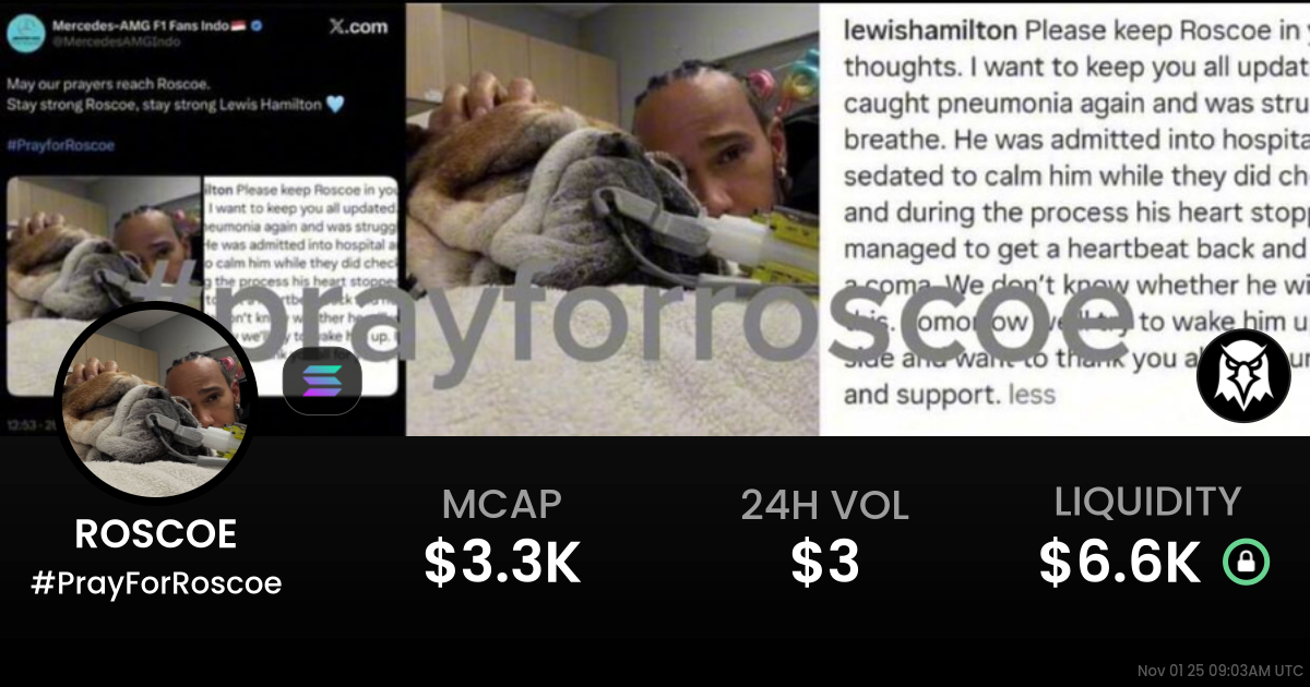 #PrayForRoscoe (ROSCOE)