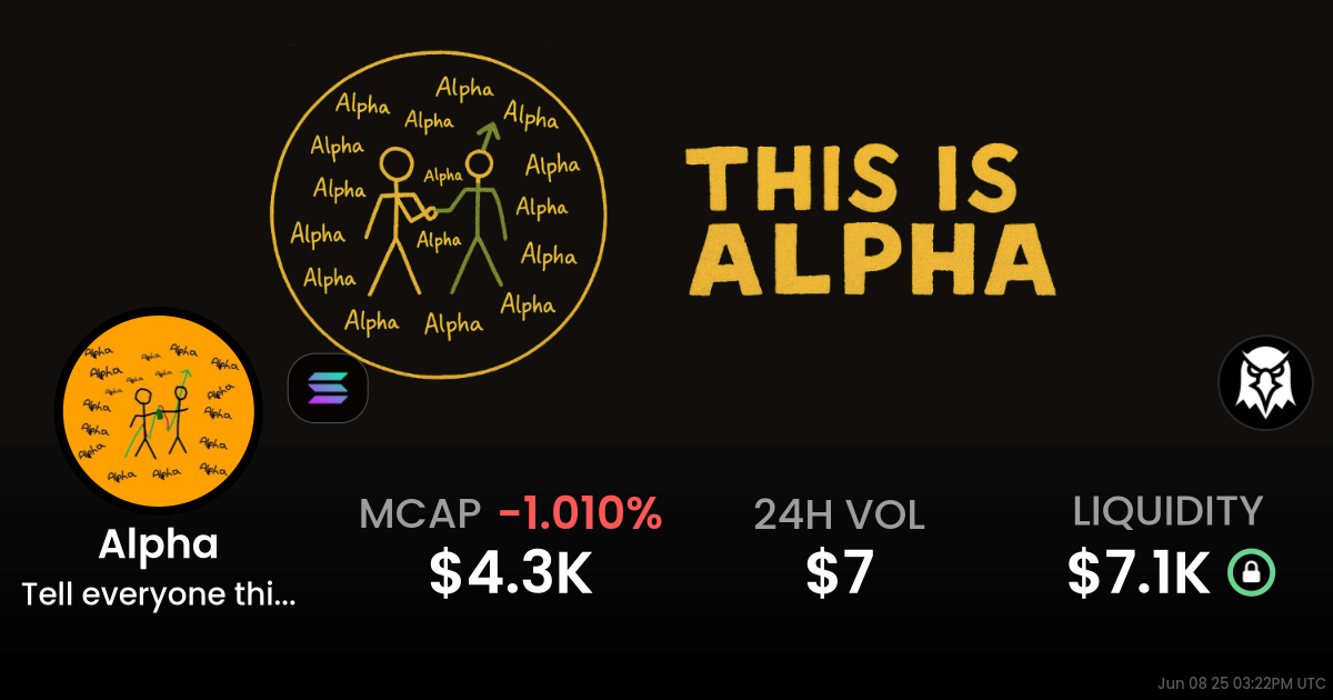 Tell everyone this is Alpha (Alpha)