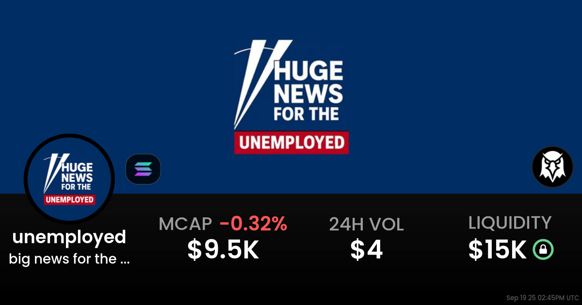 big news for the unemployed (unemployed)
