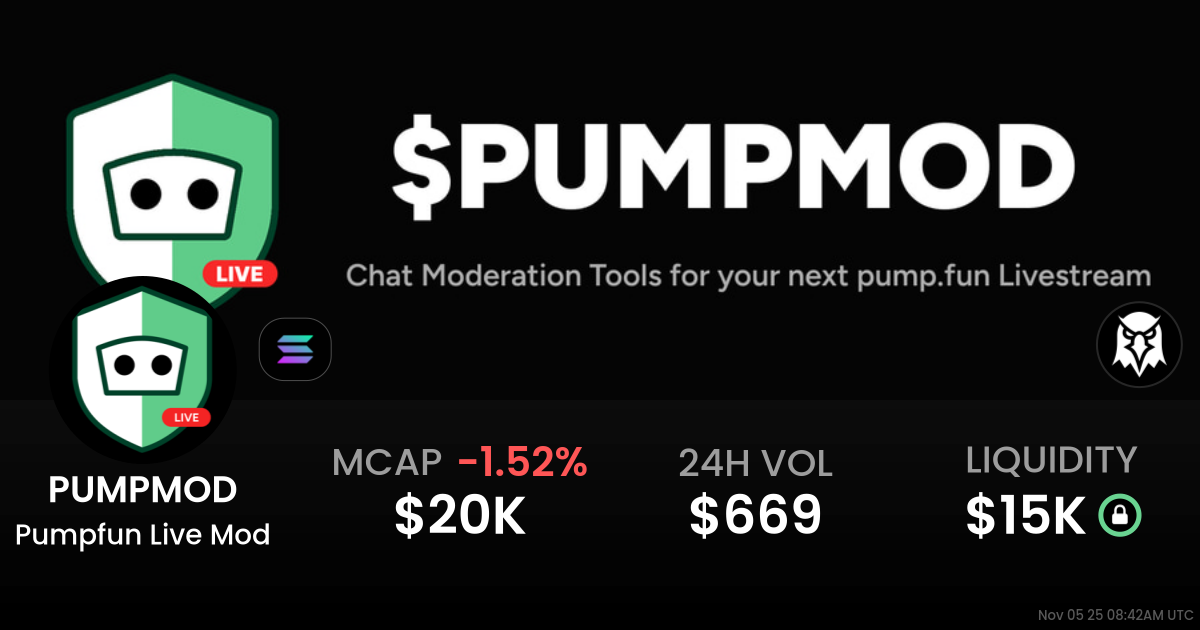 Pumpfun Live Mod (PUMPMOD)
