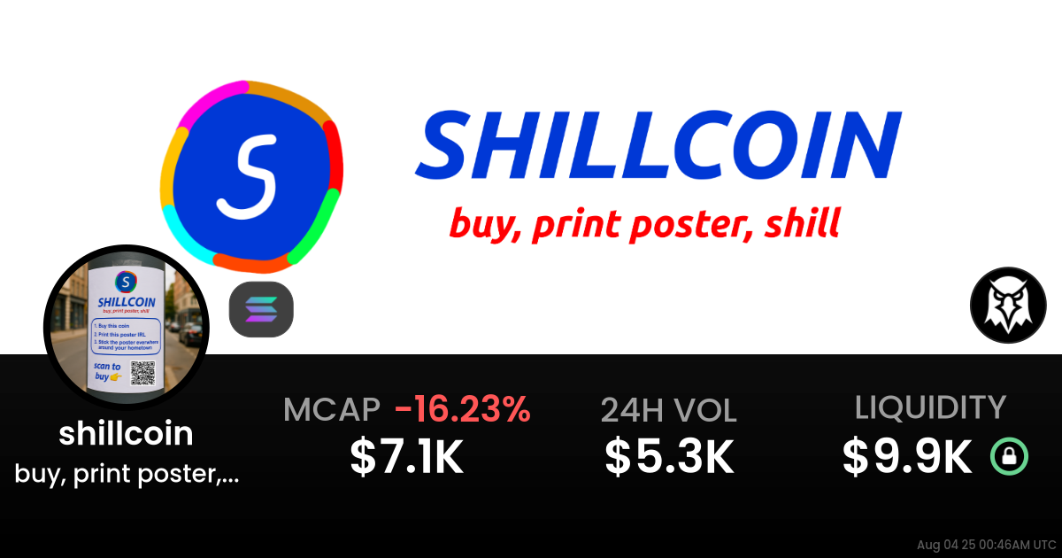 buy, print poster, shill (shillcoin)