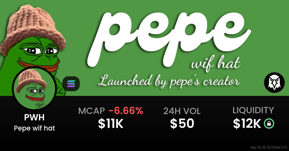 Pepe wif hat (PWH)