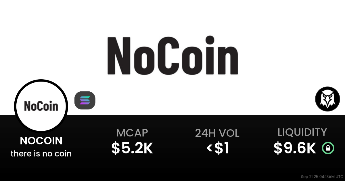 there is no coin (NOCOIN)