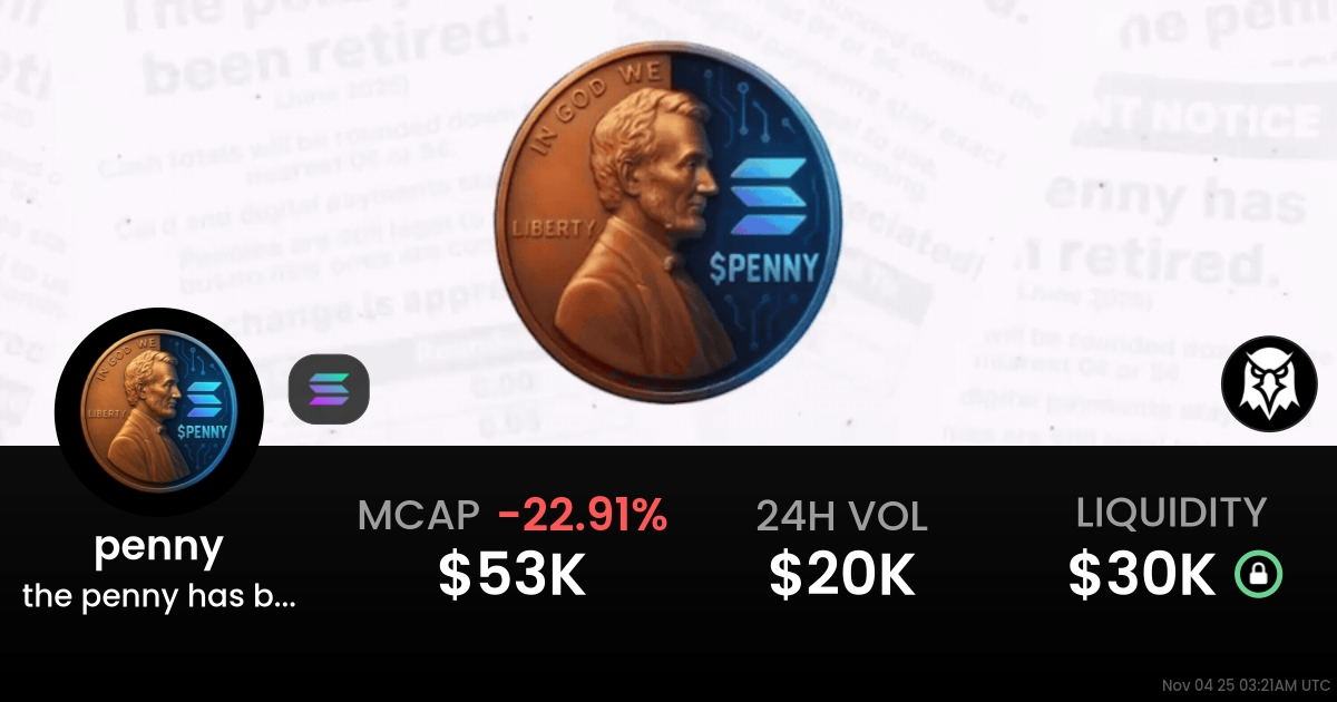 the penny has been retired (penny)