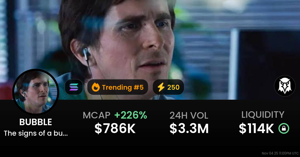 The signs of a bubble (BUBBLE)