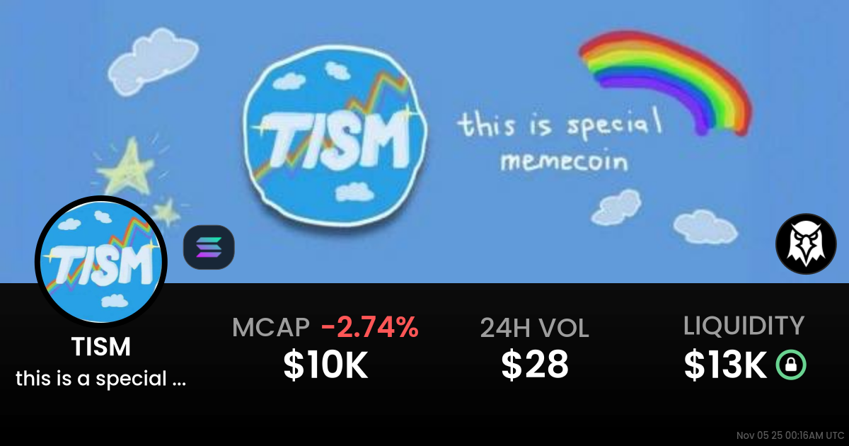 this is a special memecoin (TISM)