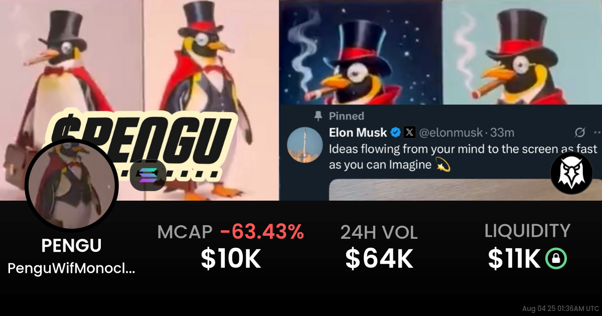 PenguWifMonocleWifTophatWifCape (PENGU)
