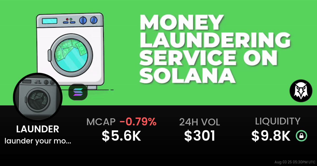 launder your money here (LAUNDER)