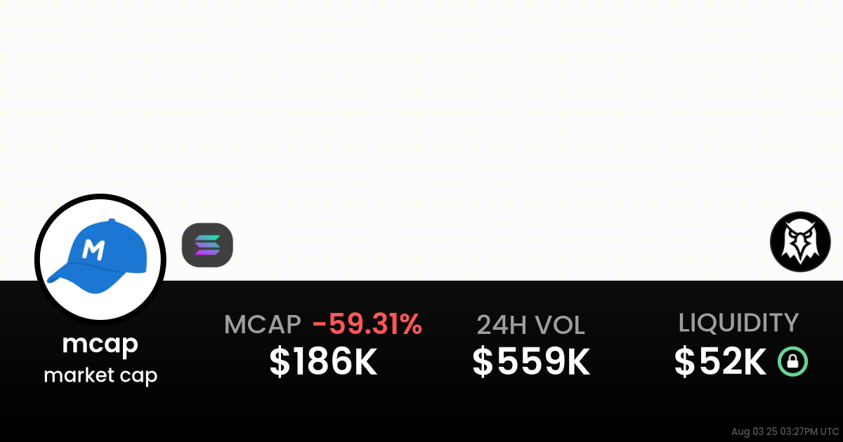 market cap (mcap)