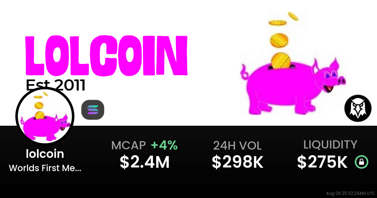 Worlds First Memecoin (lolcoin)