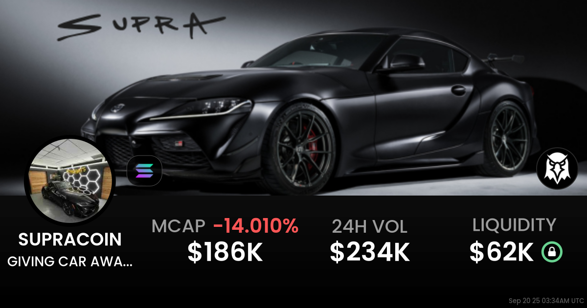 GIVING CAR AWAY AT 10MIL MC! (SUPRACOIN)