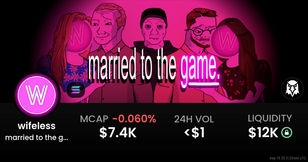 married to the game. (wifeless)