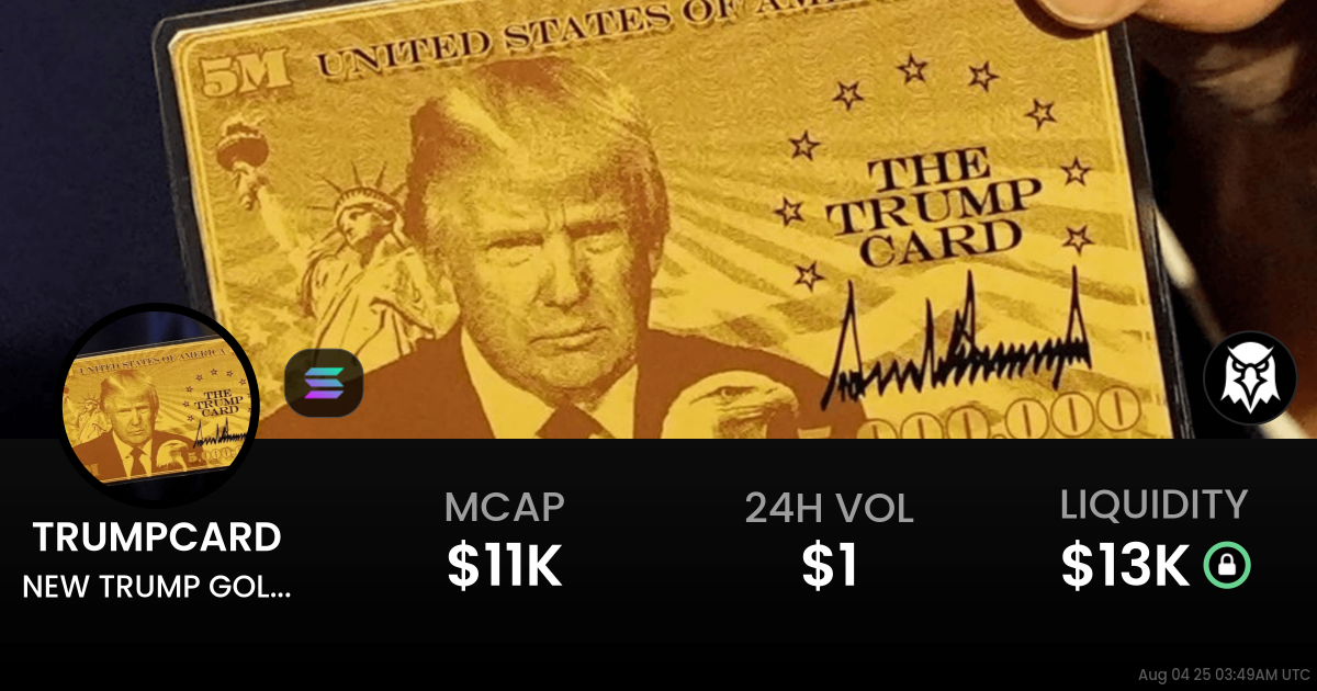 NEW TRUMP GOLD CARD (TRUMPCARD)