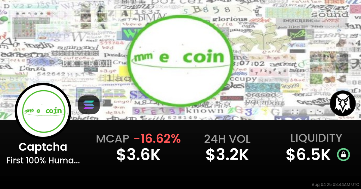 First 100% Human Coin (Captcha)